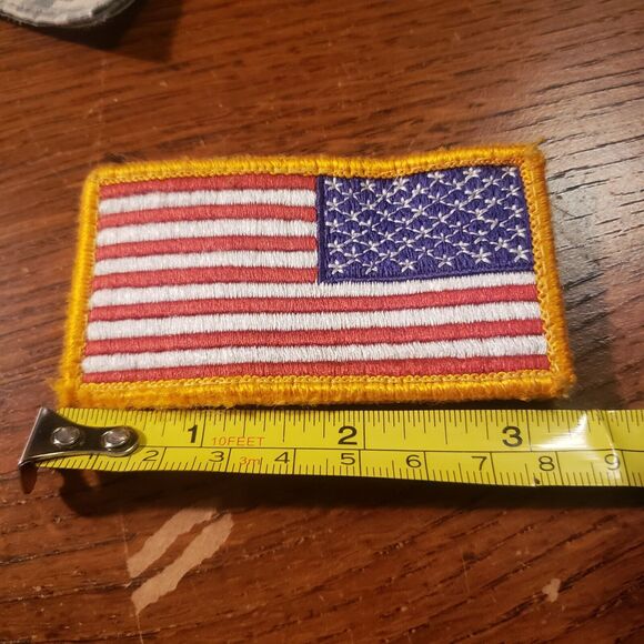 Military Patches Hook & Loop Removable Lot Of 5 American Flag Etc - Picture 7 of 9